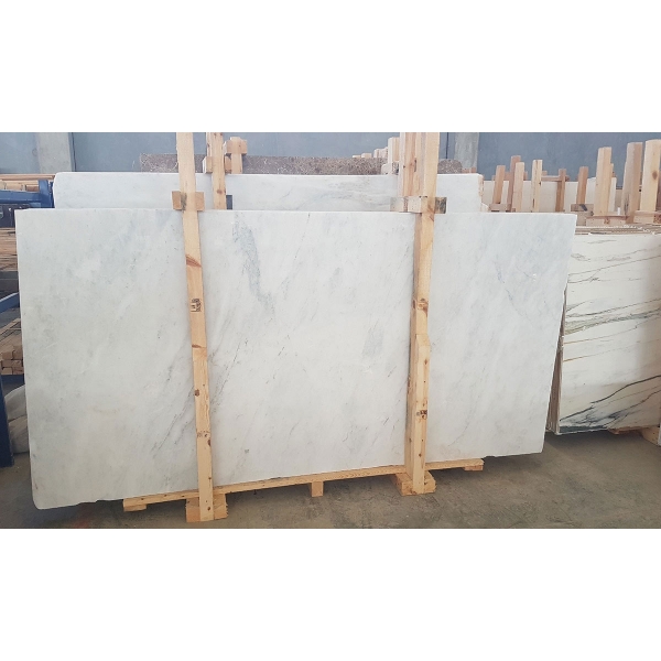 Carrara White Polished Marble Slab